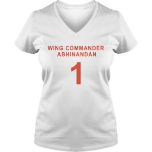 Ladies Vneck Wing Commander Abhinandan 1 Shirt