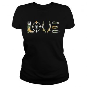 Love Hunting With Sunflower Gift Ladies Tee