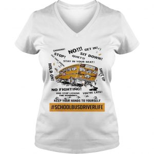 School bus driver life keep your hands to yourself Ladies Vneck