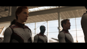See, there's Tony and Nebula in their suits with the rest of the gang like no big deal