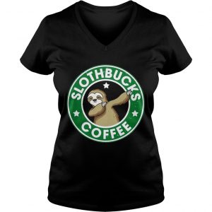 Slothbucks coffee Ladies Vneck