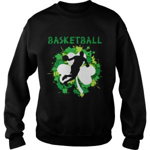 Sweatshirt Basketball Shamrock Irish St Pattys Day Sport Shirt For Basketball Lover Shirt