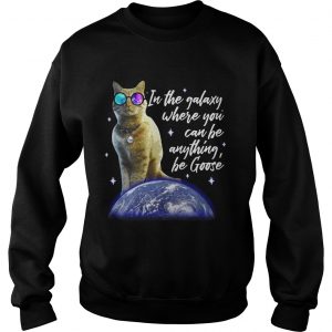 Sweatshirt Cat In the galaxy where you can be anything be Goose shirt