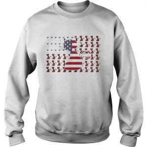Sweatshirt Cat and Wine American Flag shirt