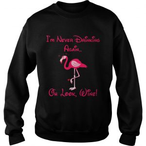Sweatshirt Flamingo im never drinking again oh look shirt