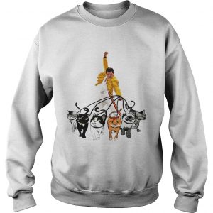 Sweatshirt Freddie Mercury With His Cat Funny Gift Shirt