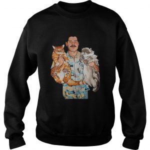 Sweatshirt Freddie Mercury hug cats shirt