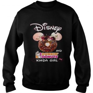 Sweatshirt Mickey Mouse Disney and Dunkin Donuts kinda girl shirt