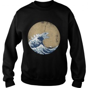 Sweatshirt The great wave off Kanagawa Godzilla shirt