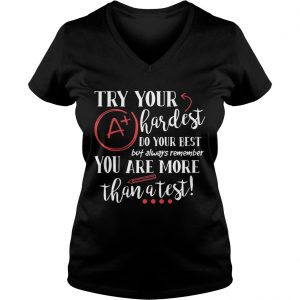 Try Your Hardest Do Your Best Gift Ladies Vneck