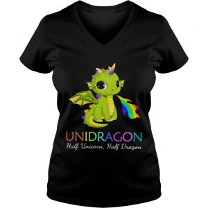 Unidragon half unicorn half unicorn LGBT Ladies Vneck