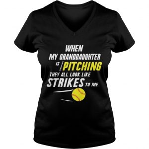 When my granddaughter is pitching they all look like strikes to me Ladies Vneck