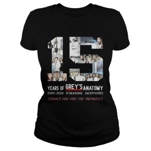 15 Years Of Grey’s Anatomy Thank You For The Memories Ladies Tee