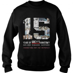 15 Years Of Grey’s Anatomy Thank You For The Memories Sweatshirt