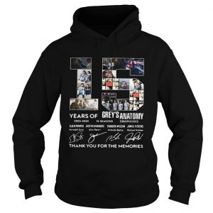 15 Years of Greys Anatomy thank you for the memories signature Hoodie