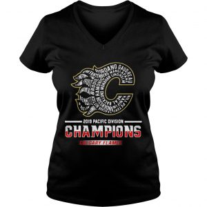 2019 Pacific division champions Calgary Flames Ladies Vneck