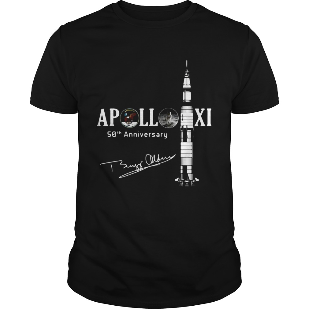Apollo 11 50th anniversary with Apollo astronaut Buzz Aldrin signature tshirt