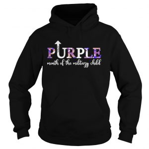 April Purple Up Month Of Military Child Kids Awareness Hoodie
