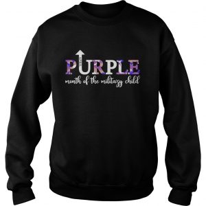 April Purple Up Month Of Military Child Kids Awareness Sweatshirt