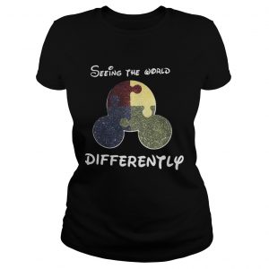 Autism Mickey mouse seeing the world differently Ladies Tee