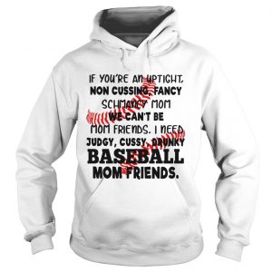 Baseball If youre an uptight non cussing fancy schmancy mom we cant be mom friends hoodie