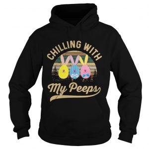Chilling With My Peeps Cute Funny Easter Hoodie