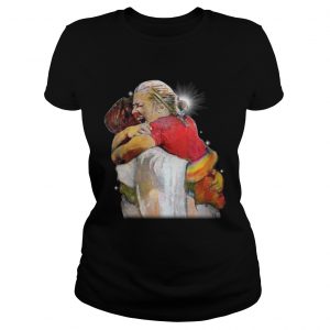 Christian First Day in Heaven Hug Of God Ladies Tee
