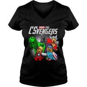 Cocker Spaniel CSvengers Marvel Avengers engame Ladies Vneck