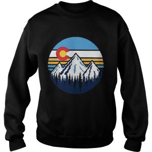 Colorado Mountains Retro Vintage Vibe Design Sweatshirt