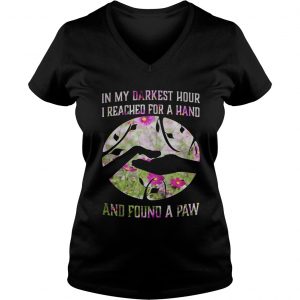 Cosmos seeds in my darkest hour I reached for a hand and found a paw Ladies Vneck