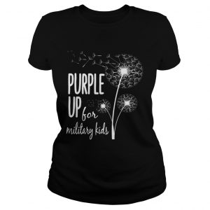 Dandelion purple up for military kids Ladies Tee
