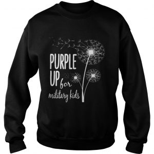 Dandelion purple up for military kids Sweatshirt