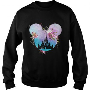 Disney in Mickey Mouse head sweatshirt