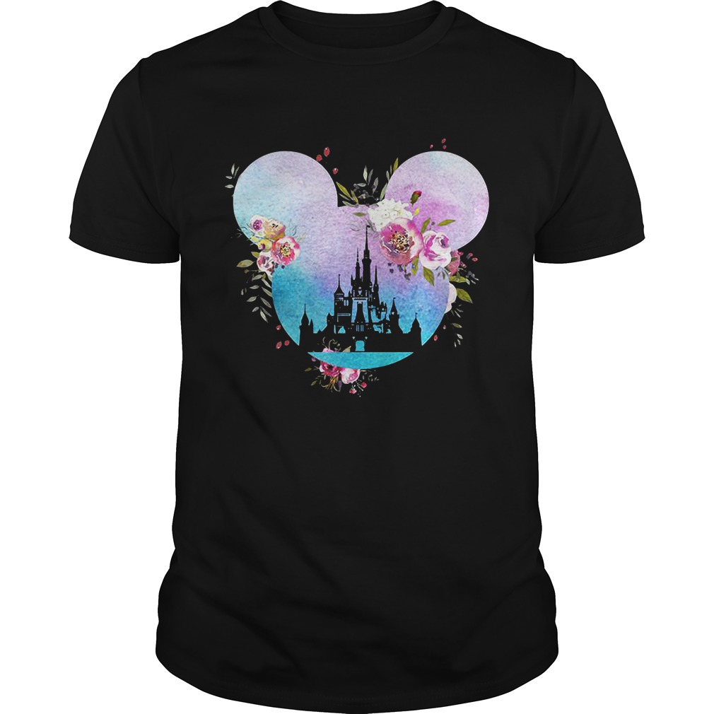 Disney in Mickey Mouse head shirt