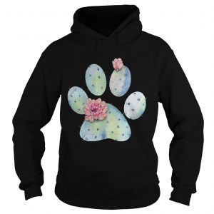 Dog paws cactus and flowers Hoodie