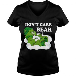 Dont Care Bear Weed Ladies Vneck