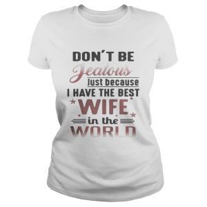 Dont be jealous just because I have the best wife in the world Ladies Tee