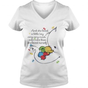 Elephant Autism And she loved a little boy very very much even more than she loved herself Ladies Vneck