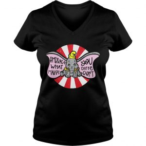 Embrace what makes you different dumbo Ladies Vneck