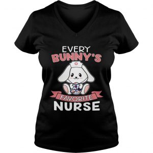 Every Bunnys Favorite Nurse Easter Ladies Vneck