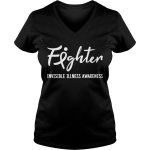 Fighter Invisible Illness Awareness Ladies Vneck