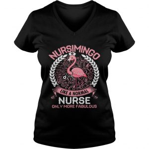 Flamingo Nursimingo like a normal nurse only more fabulous Ladies Vneck