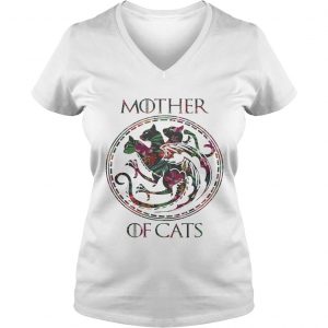 Floral Tropical Mother Of Cats Game of Thrones Ladies Vneck