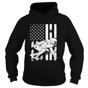 Football Player With American Flag Hoodie