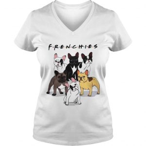 Frenchies Friends TV Show Ladies Vneck