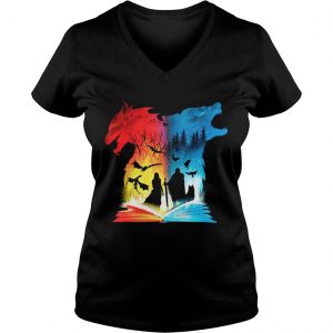 Game Of Thrones Book of fire and ice Ladies Vneck