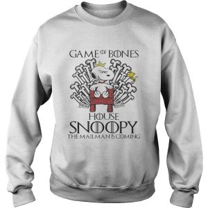 Game of bones house snoopy the mailman is coming sweatshirt