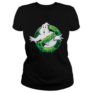 Ghostbusters Classic Slim Ghost Logo Graphic Funny Gift Ladies Tee