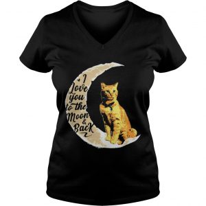 Goose the Cat I love to the moon and back Ladies Vneck