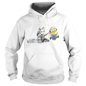 Groot And Minion Listening To Music Hoodie